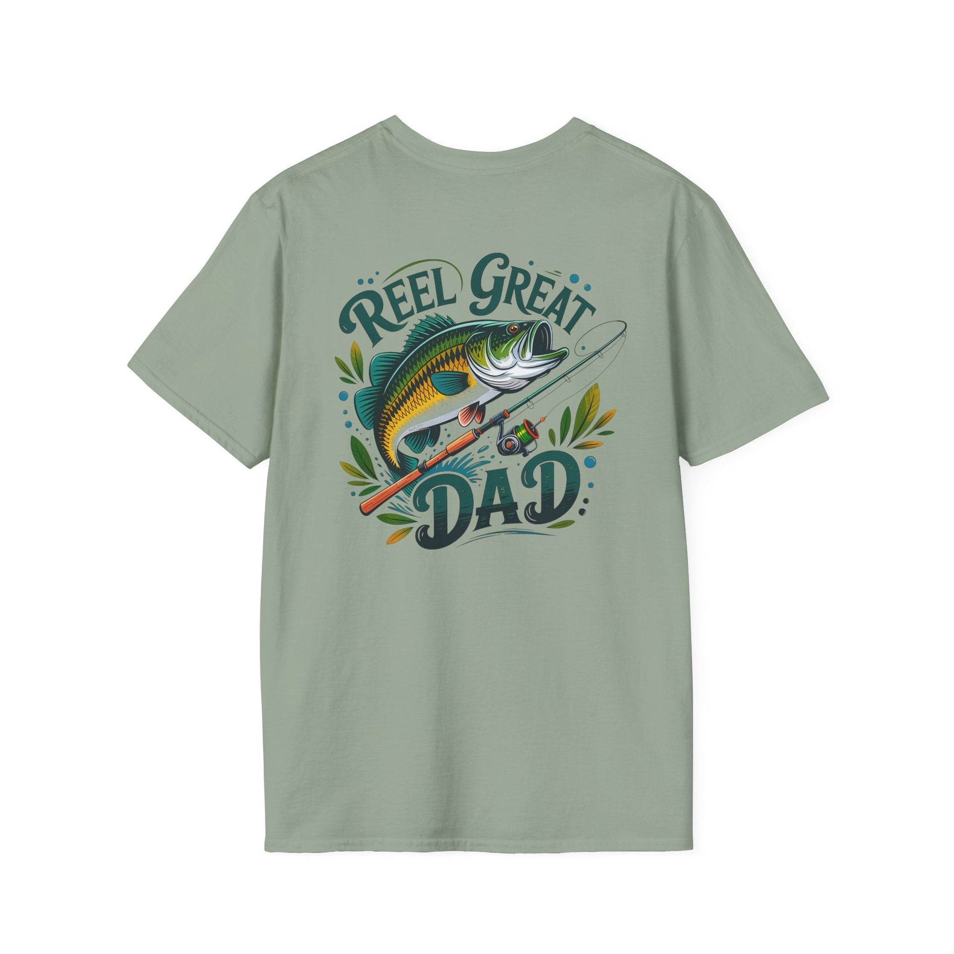 Reel Great Dad T-Shirt, Fishing Gift, Father's Day Tee, Outdoor Apparel, Casual Wear, Unisex Softstyle Shirt - Shirt Happens Graphics