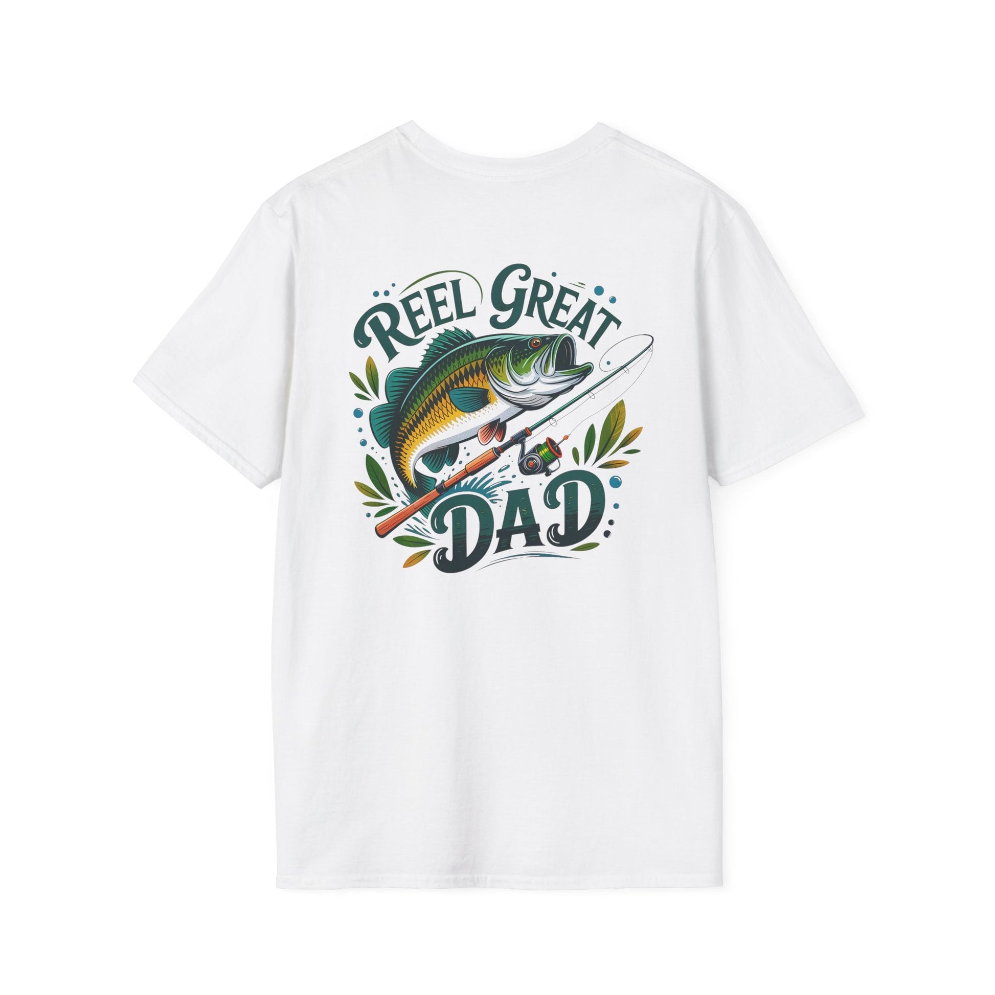 Reel Great Dad T-Shirt, Fishing Gift, Father's Day Tee, Outdoor Apparel, Casual Wear, Unisex Softstyle Shirt - Shirt Happens Graphics