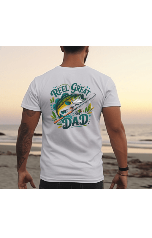 Reel Great Dad T-Shirt, Fishing Gift, Father's Day Tee, Outdoor Apparel, Casual Wear, Unisex Softstyle Shirt - Shirt Happens Graphics