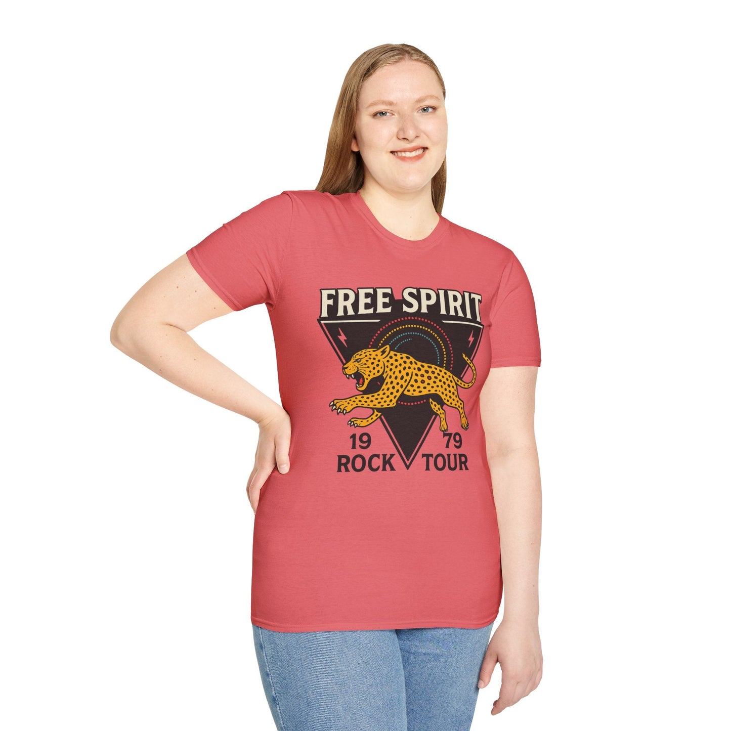 Retro Free Spirit Leopard - Graphic Tee - Shirt Happens Graphics