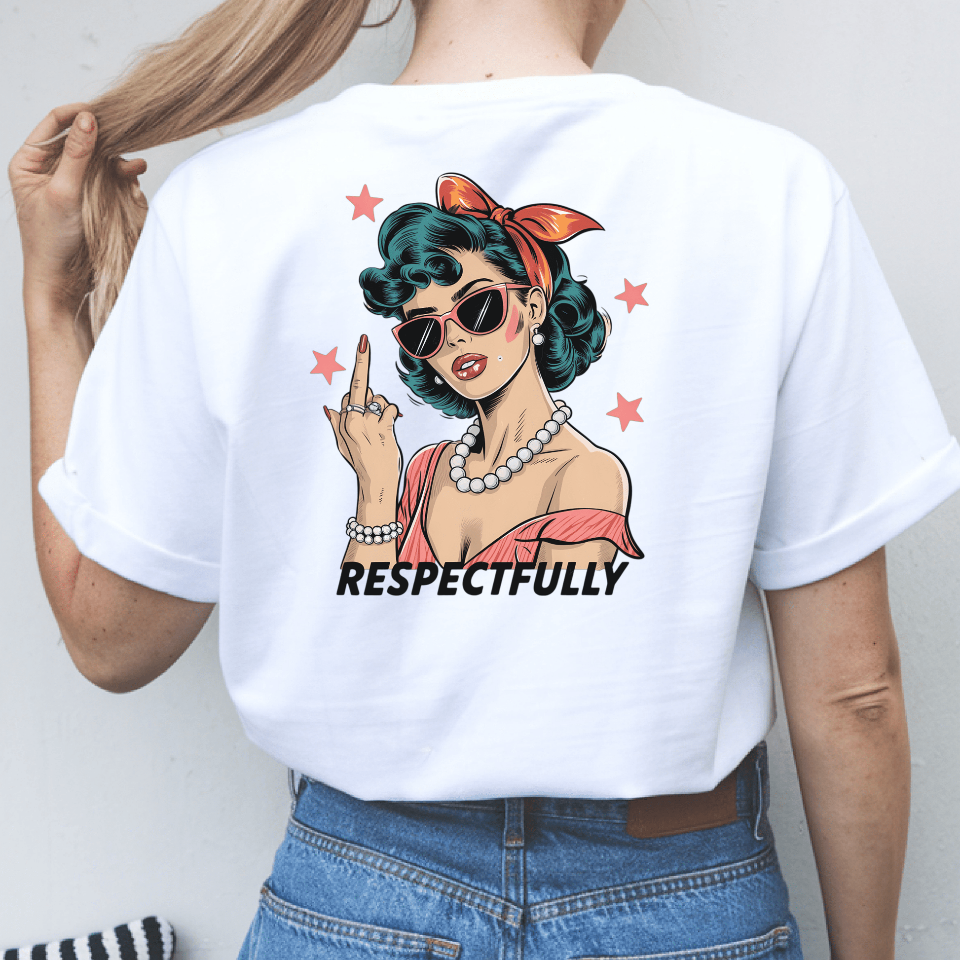 Retro Graphic Tees - Respectfully Statement Shirt - Shirt Happens Graphics