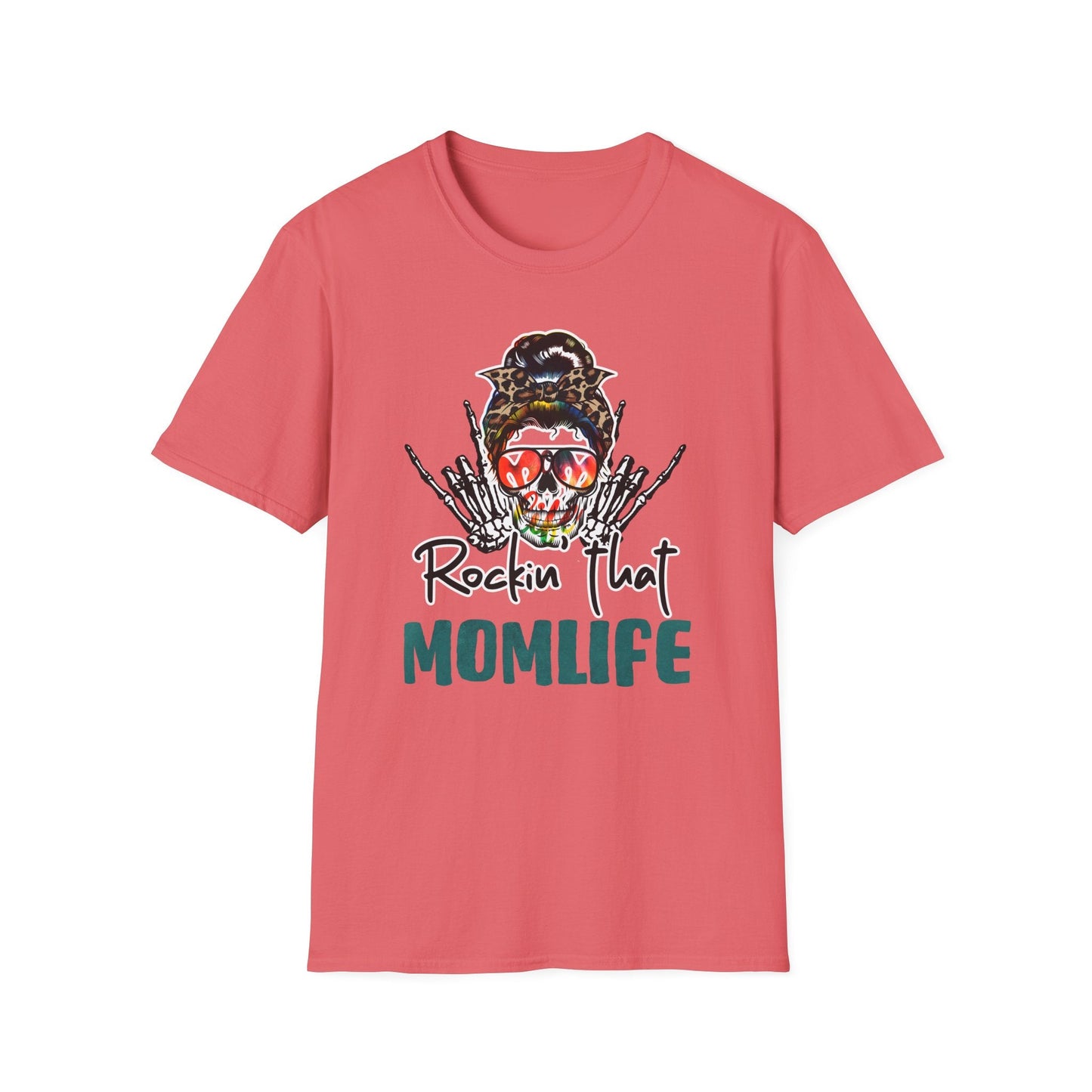 Rockin' That Mom Life Unisex T-Shirt, Gift for Moms, Fun Casual Wear, Mother's Day Top, Cool Graphic Tee - Shirt Happens Graphics