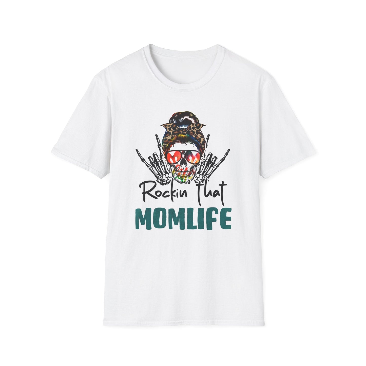Rockin' That Mom Life Unisex T-Shirt, Gift for Moms, Fun Casual Wear, Mother's Day Top, Cool Graphic Tee - Shirt Happens Graphics