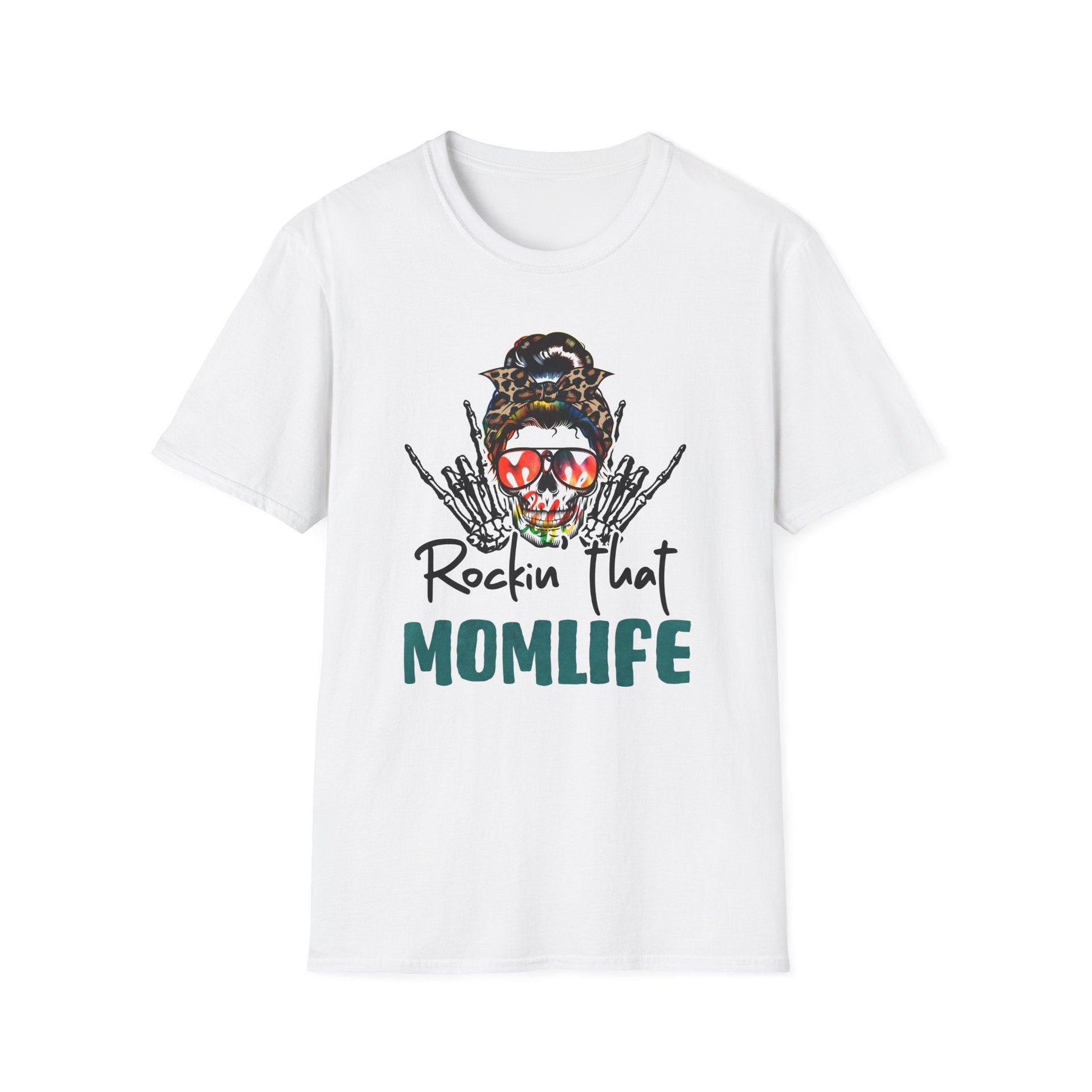 Rockin' That Mom Life Unisex T-Shirt, Gift for Moms, Fun Casual Wear, Mother's Day Top, Cool Graphic Tee - Shirt Happens Graphics