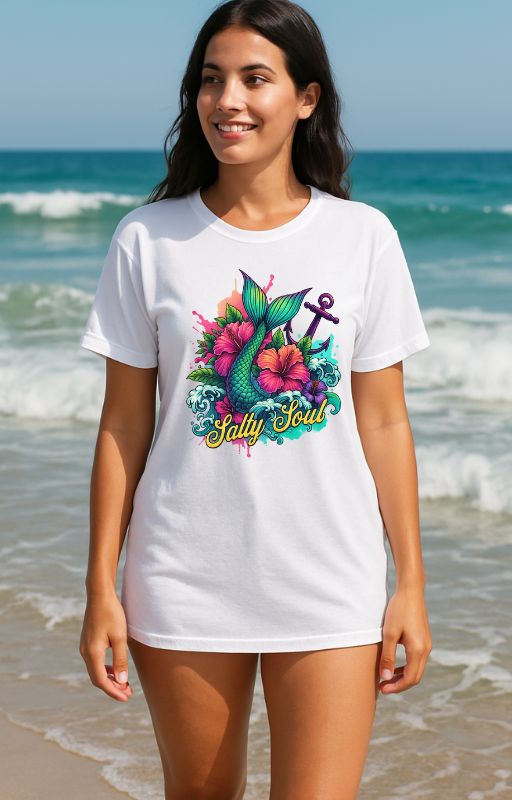 Salty Soul Mermaid T-Shirt - Shirt Happens Graphics