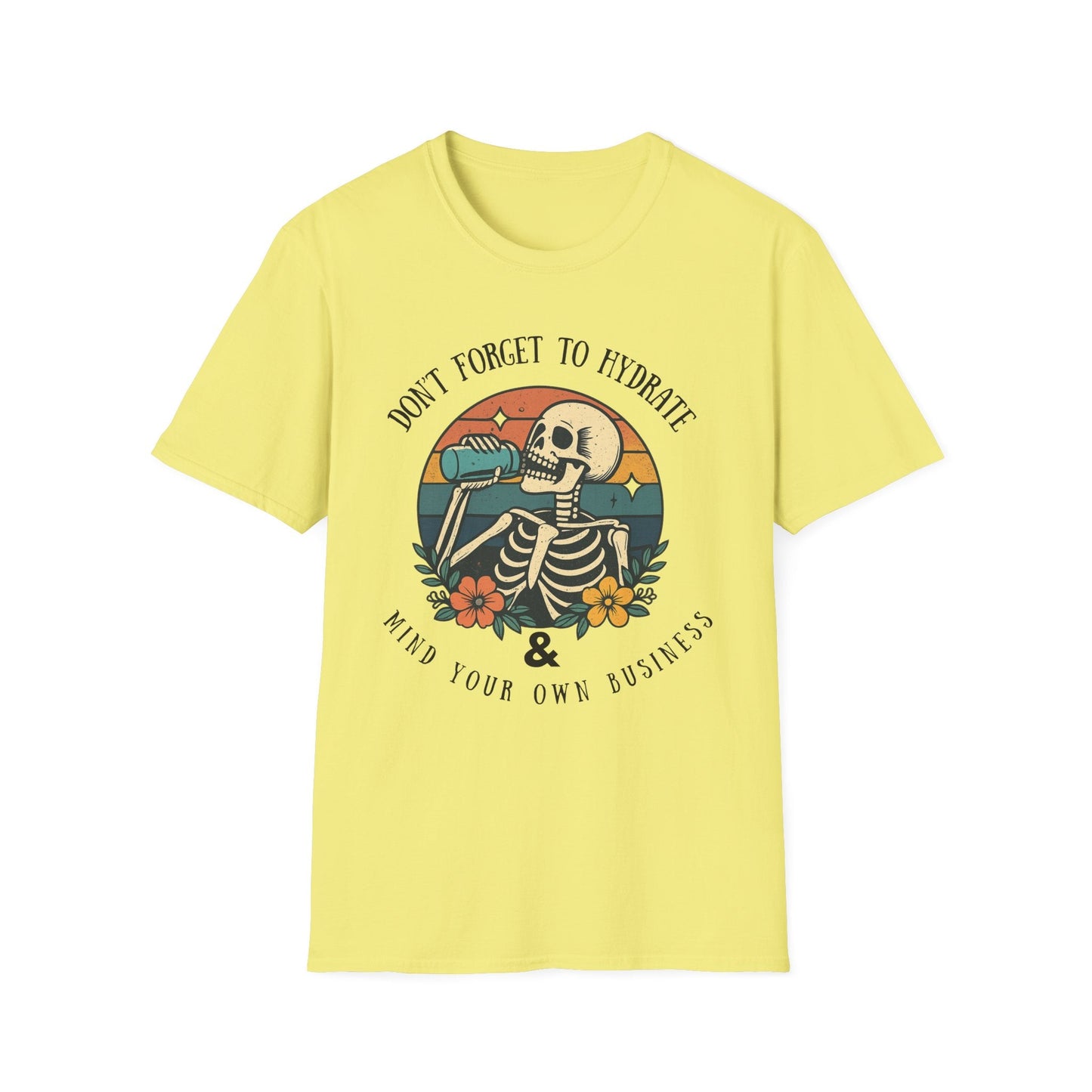 Sarcastic Skeleton Hydration - Graphic Tee - Shirt Happens Graphics