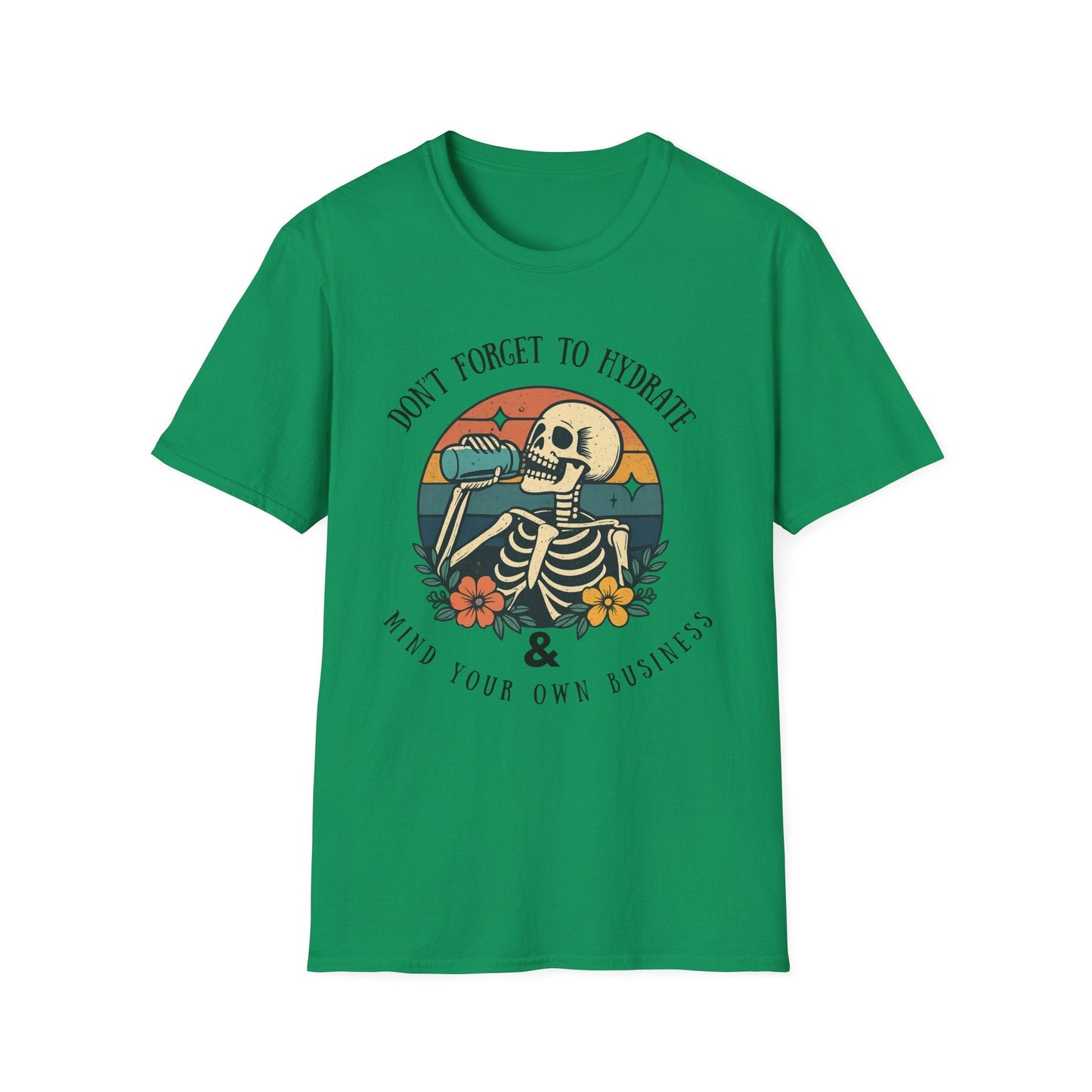 Sarcastic Skeleton Hydration - Graphic Tee - Shirt Happens Graphics