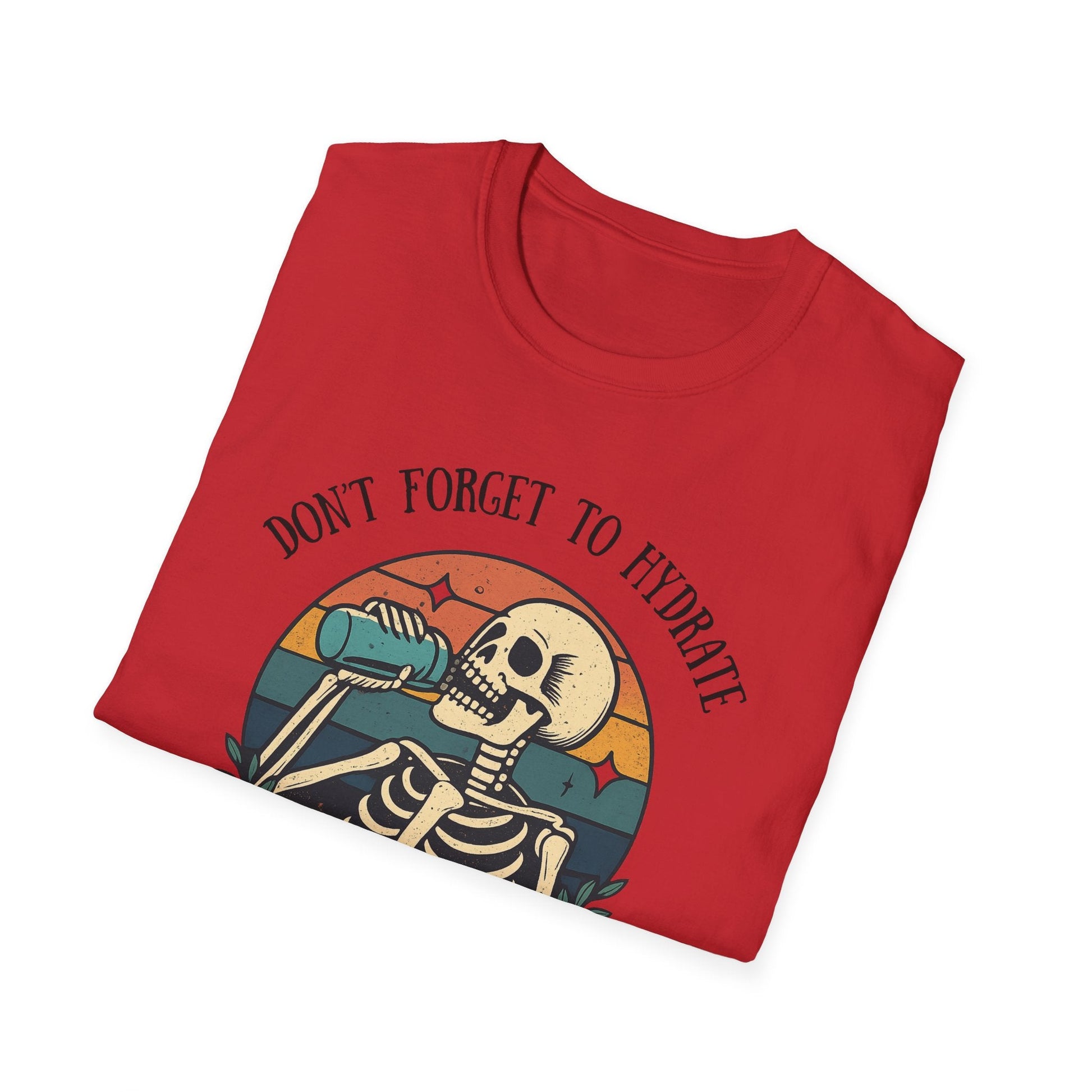 Sarcastic Skeleton Hydration - Graphic Tee - Shirt Happens Graphics