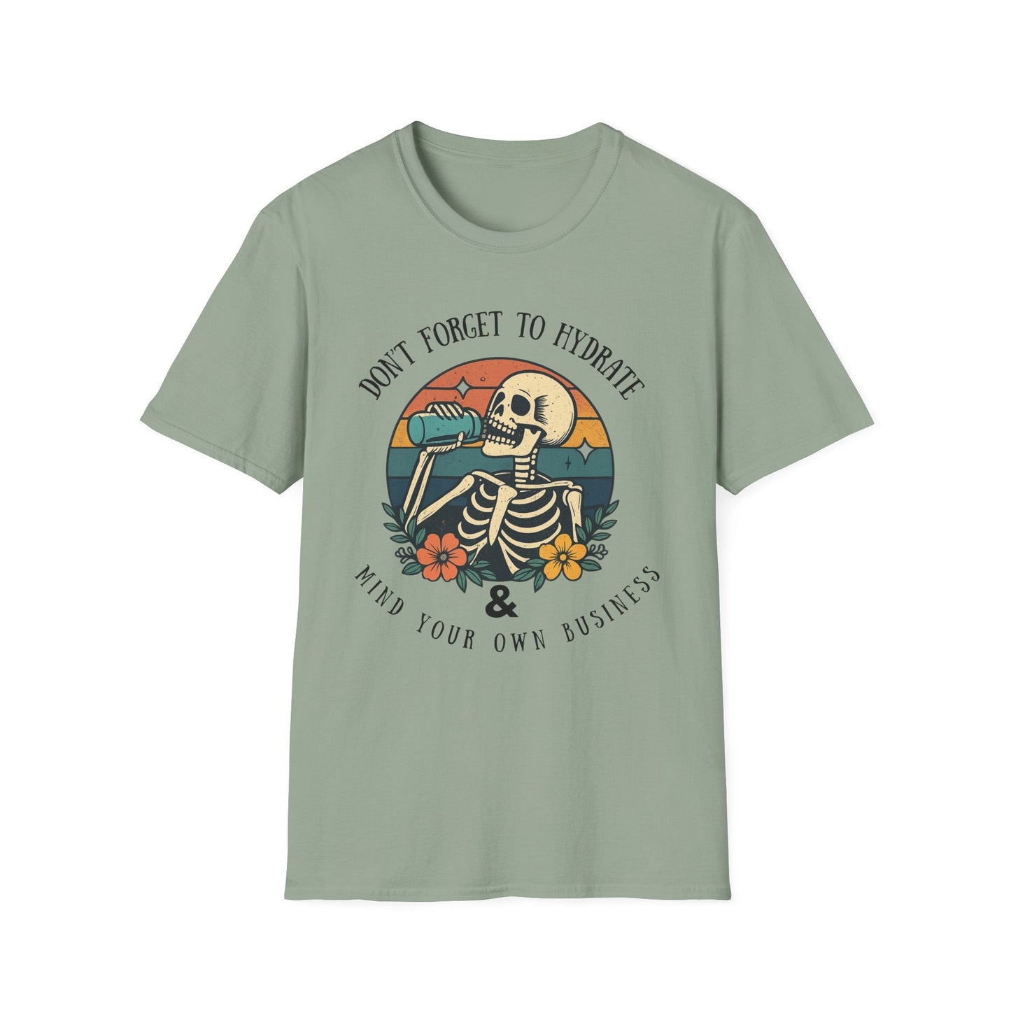 Sarcastic Skeleton Hydration - Graphic Tee - Shirt Happens Graphics