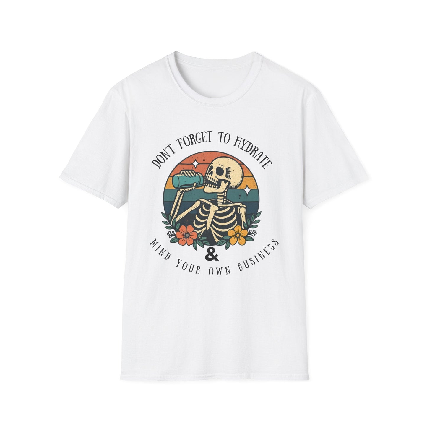 Sarcastic Skeleton Hydration - Graphic Tee - Shirt Happens Graphics