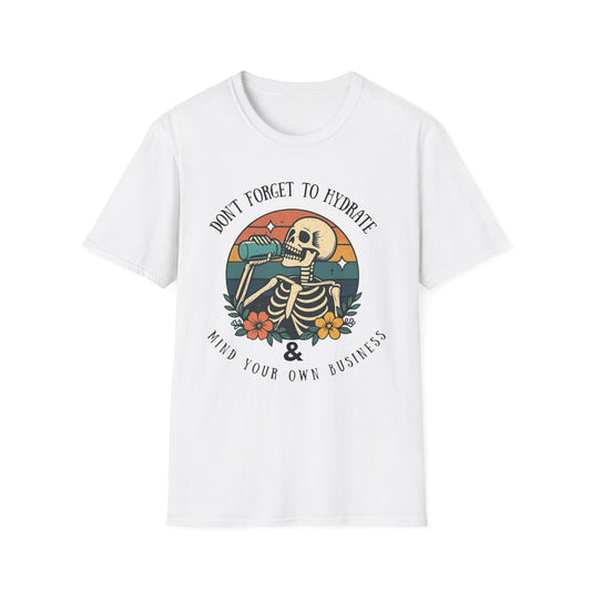Sarcastic Skeleton Hydration - Graphic Tee - Shirt Happens Graphics