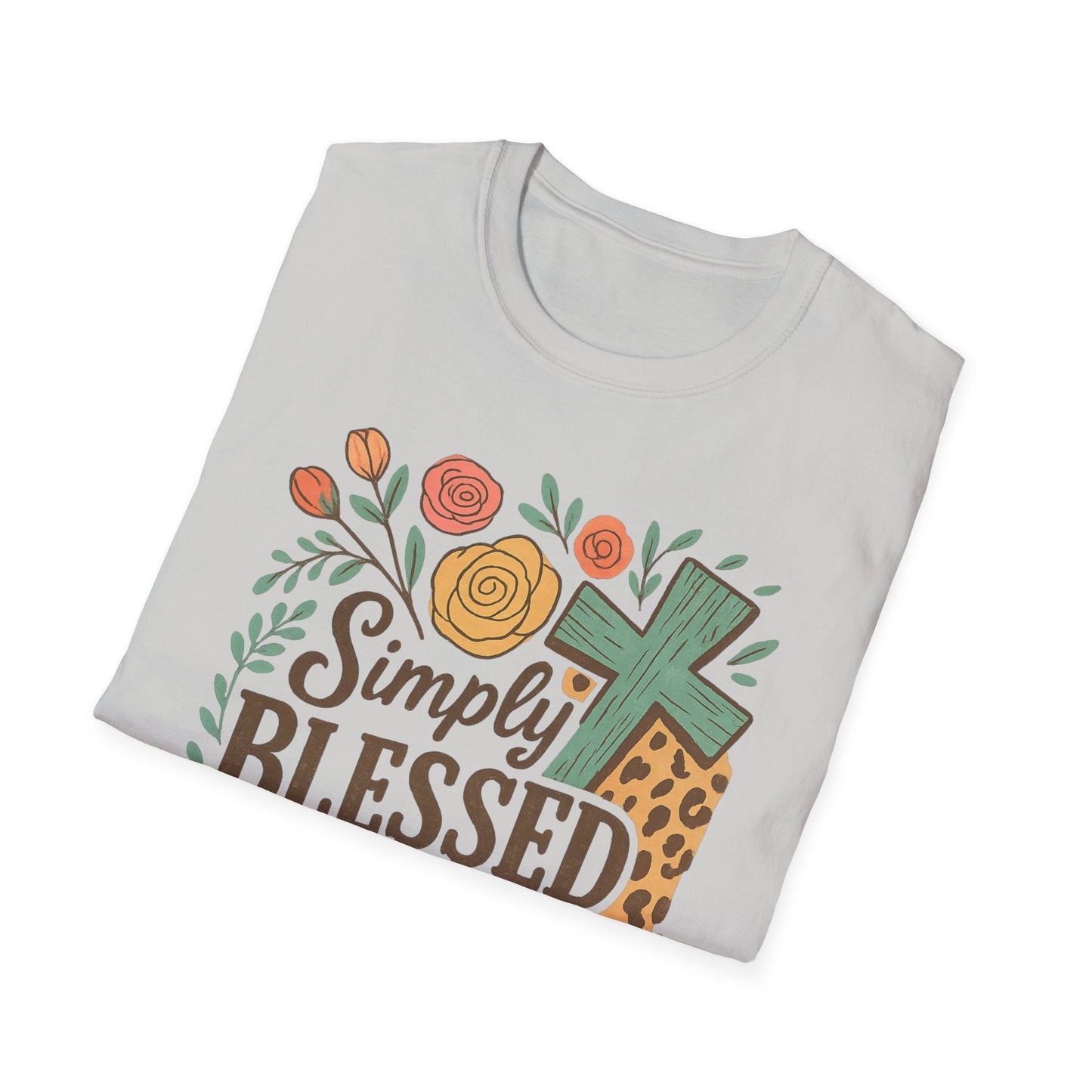 Simply Blessed Unisex Softstyle T-Shirt, Faith Shirt, Casual Gift, Christian Apparel, Spring Fashion, Inspirational Tee - Shirt Happens Graphics