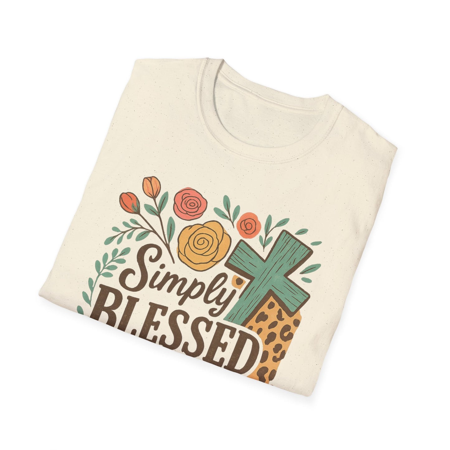 Simply Blessed Unisex Softstyle T-Shirt, Faith Shirt, Casual Gift, Christian Apparel, Spring Fashion, Inspirational Tee - Shirt Happens Graphics