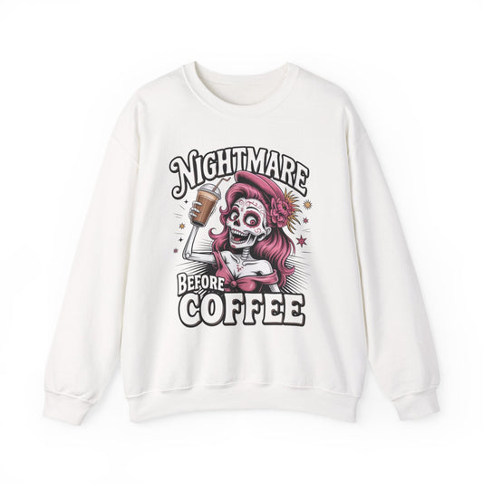 Sugar Skull, coffee and book lover sweatshirt - Shirt Happens Graphics