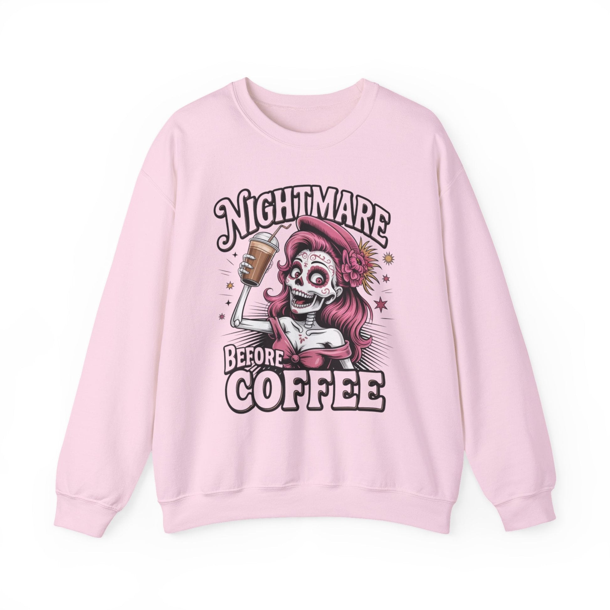 Sugar Skull, coffee and book lover sweatshirt - Shirt Happens Graphics