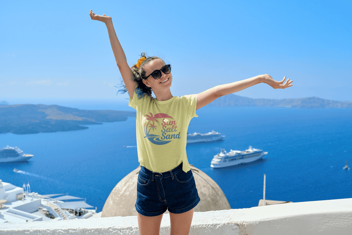 Sun, Salt & Sand - Beach Vibe Graphic Tee - Shirt Happens Graphics