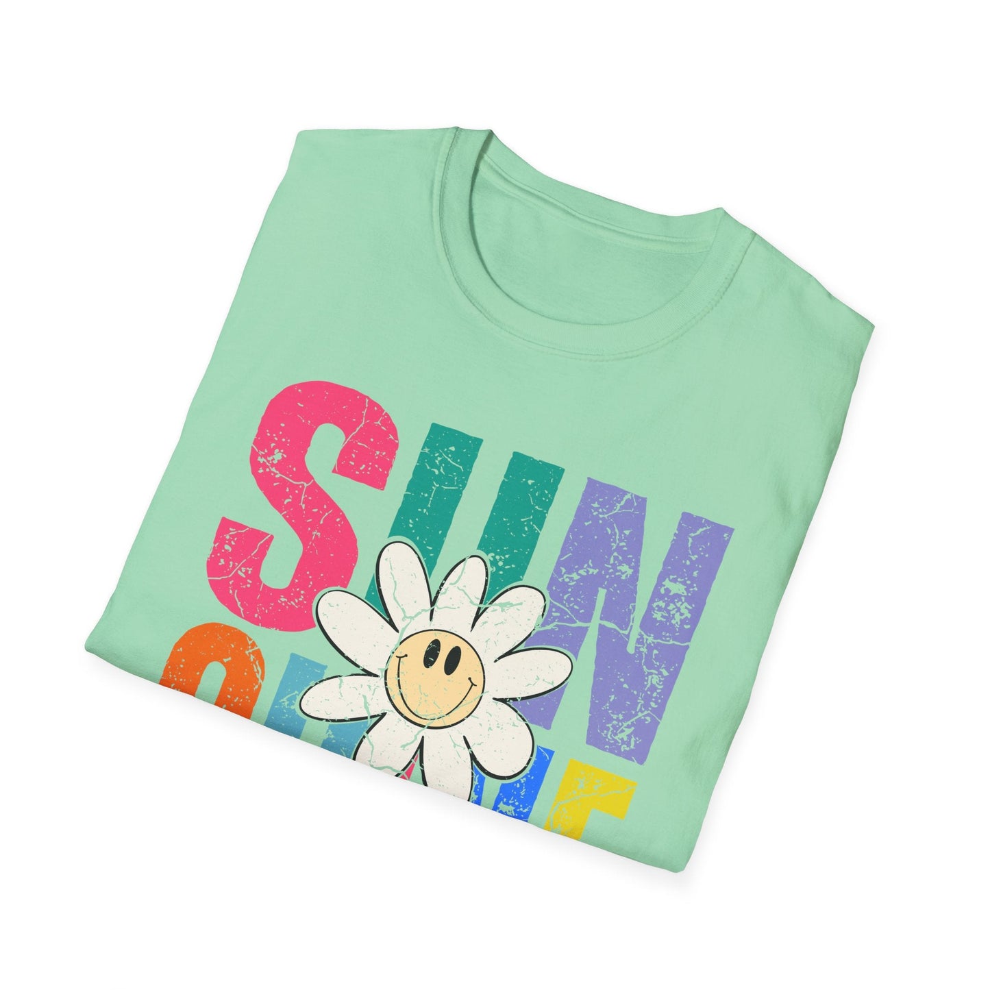 Sunny Vibes T-Shirt - Colorful Sunshine Graphic Tee, Summer Top, Gift for Her, Casual Wear, Festival Fashion - Shirt Happens Graphics