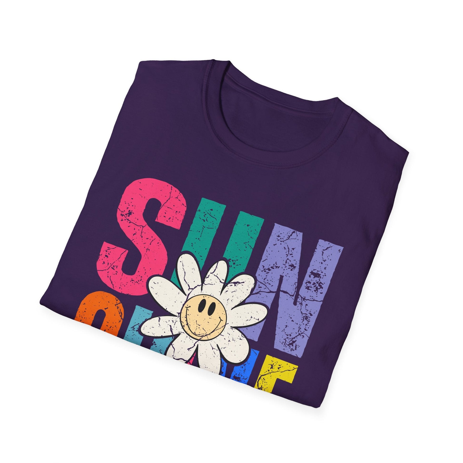 Sunny Vibes T-Shirt - Colorful Sunshine Graphic Tee, Summer Top, Gift for Her, Casual Wear, Festival Fashion - Shirt Happens Graphics
