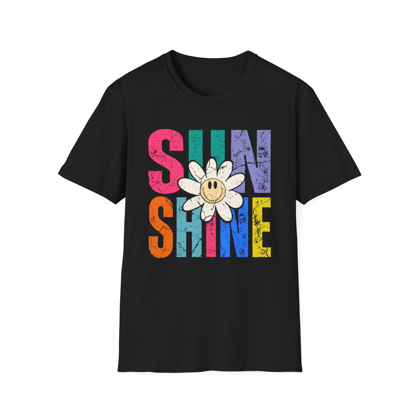 Sunny Vibes T-Shirt - Colorful Sunshine Graphic Tee, Summer Top, Gift for Her, Casual Wear, Festival Fashion - Shirt Happens Graphics