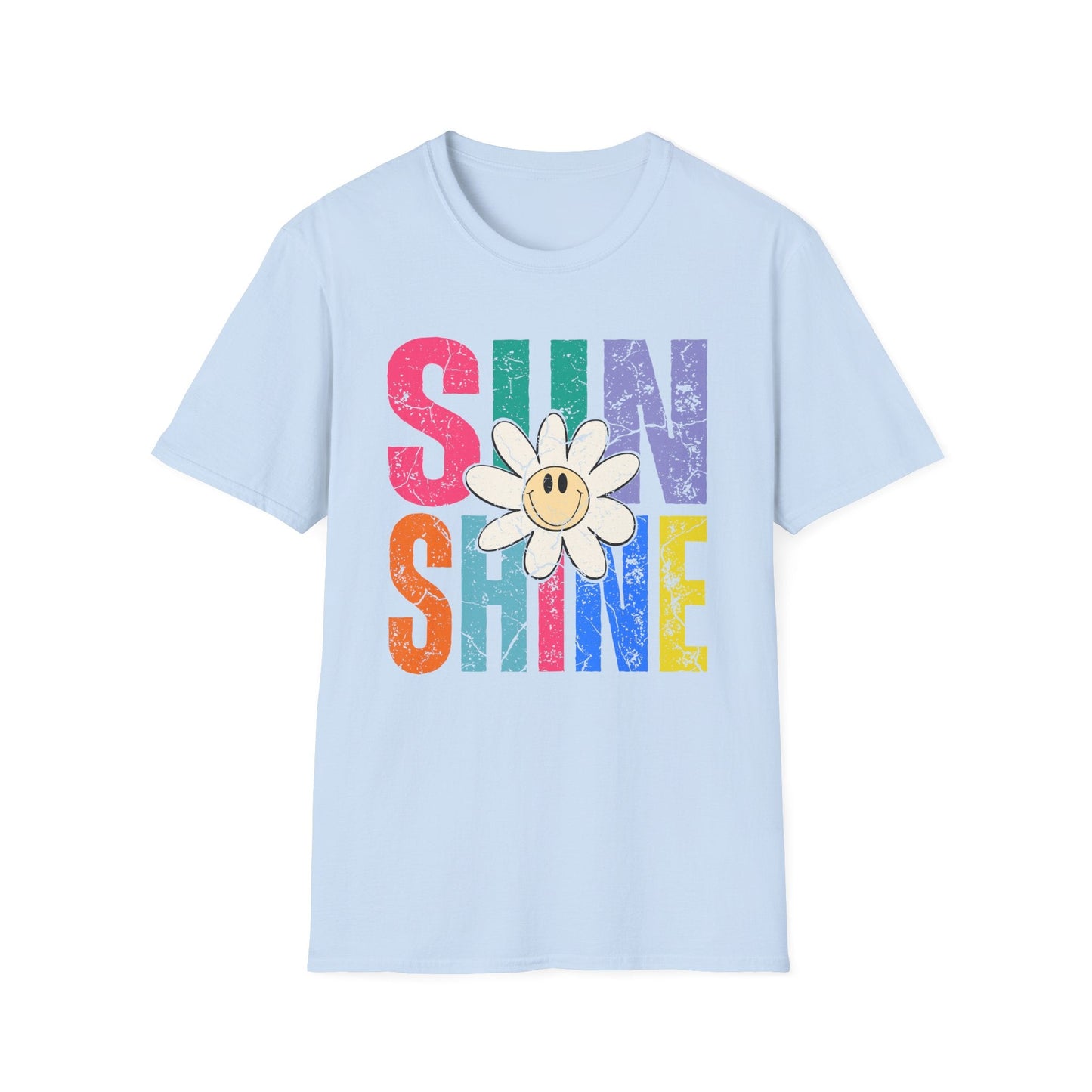 Sunny Vibes T-Shirt - Colorful Sunshine Graphic Tee, Summer Top, Gift for Her, Casual Wear, Festival Fashion - Shirt Happens Graphics