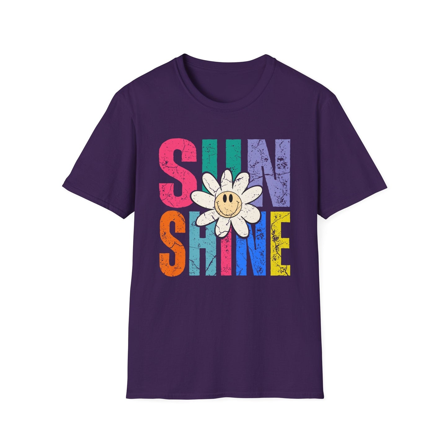 Sunny Vibes T-Shirt - Colorful Sunshine Graphic Tee, Summer Top, Gift for Her, Casual Wear, Festival Fashion - Shirt Happens Graphics