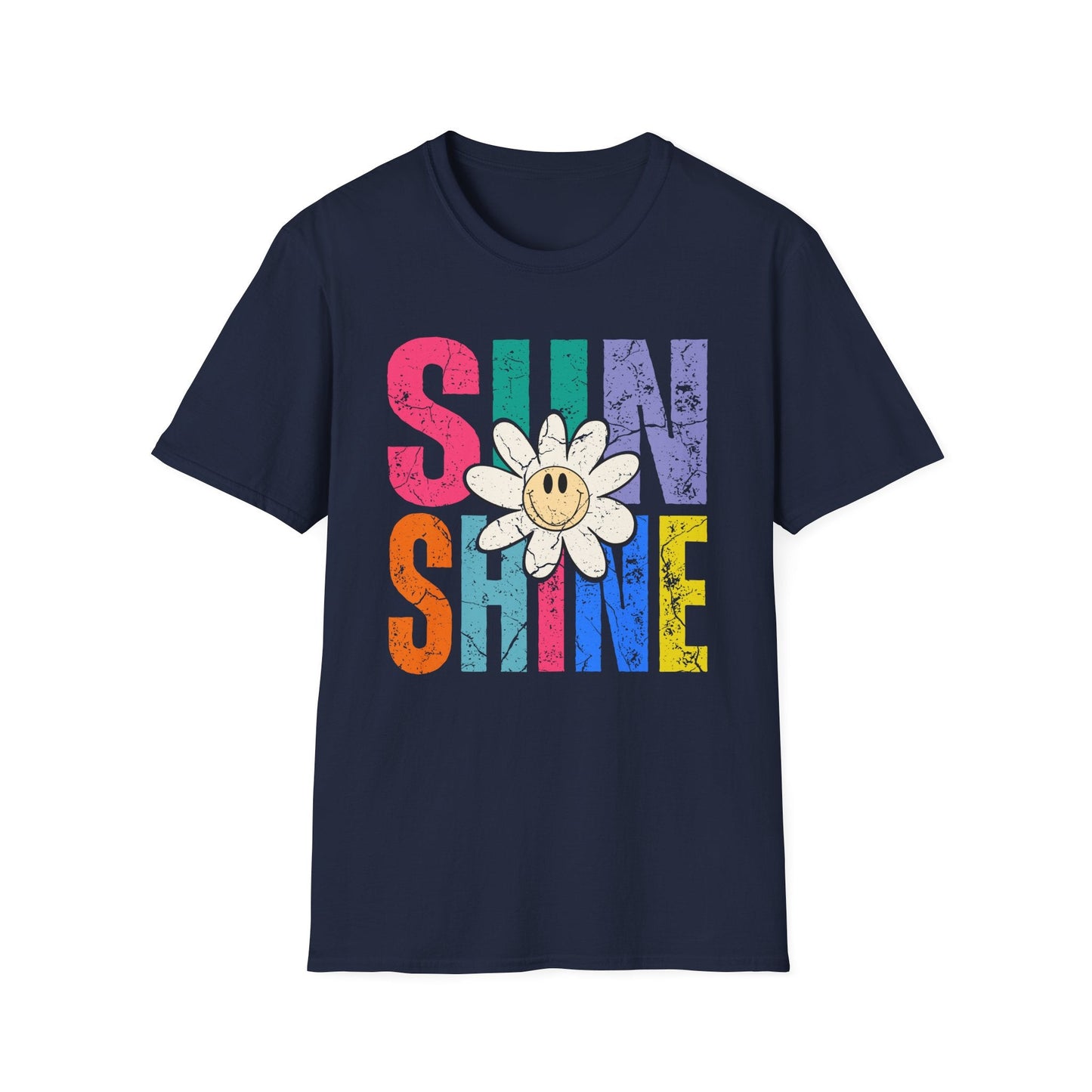 Sunny Vibes T-Shirt - Colorful Sunshine Graphic Tee, Summer Top, Gift for Her, Casual Wear, Festival Fashion - Shirt Happens Graphics
