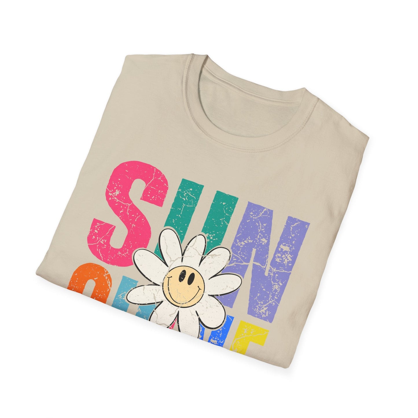 Sunny Vibes T-Shirt - Colorful Sunshine Graphic Tee, Summer Top, Gift for Her, Casual Wear, Festival Fashion - Shirt Happens Graphics