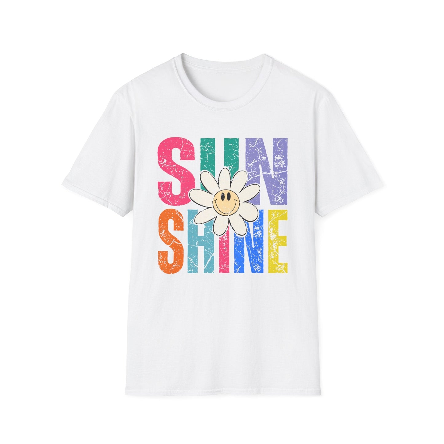 Sunny Vibes T-Shirt - Colorful Sunshine Graphic Tee, Summer Top, Gift for Her, Casual Wear, Festival Fashion - Shirt Happens Graphics