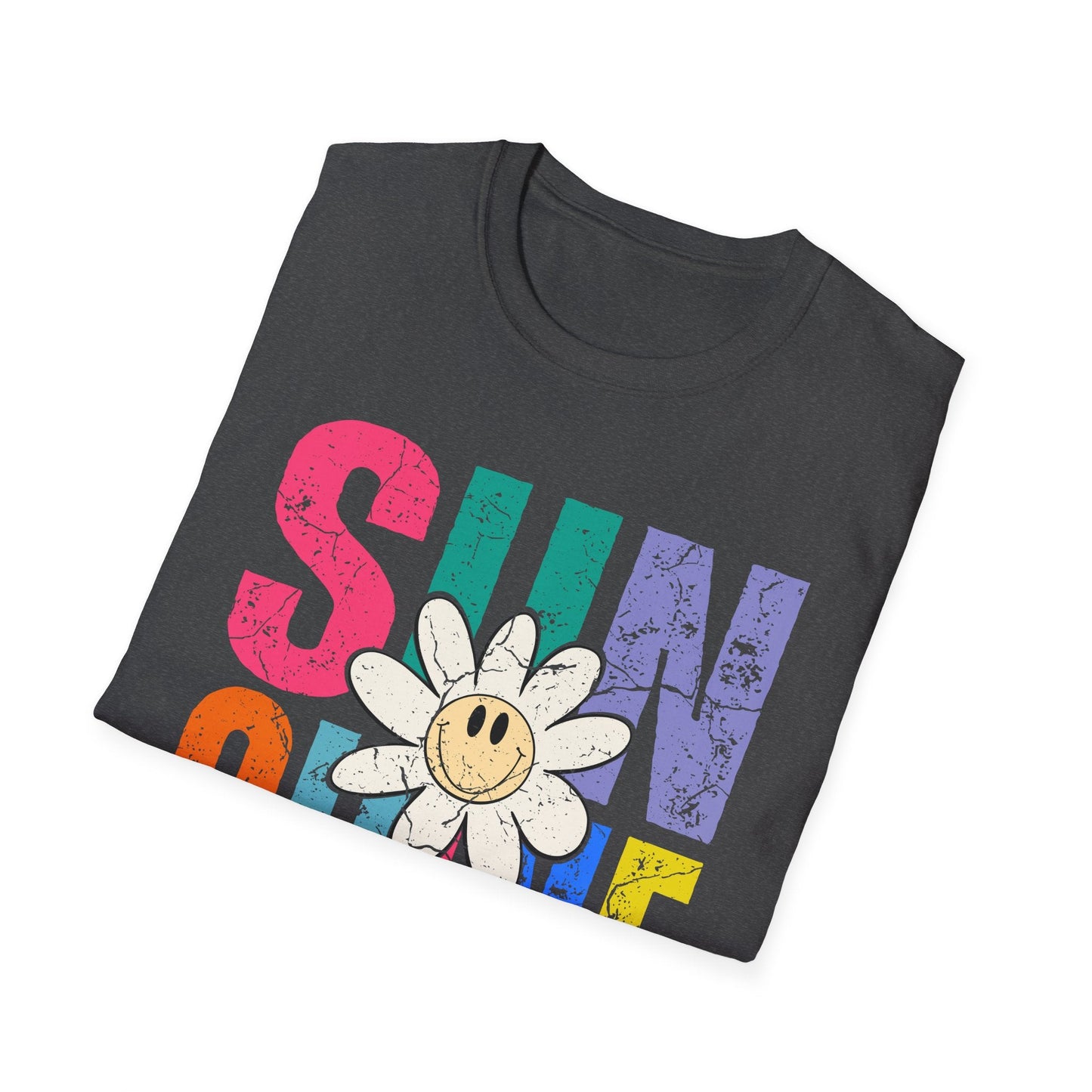 Sunny Vibes T-Shirt - Colorful Sunshine Graphic Tee, Summer Top, Gift for Her, Casual Wear, Festival Fashion - Shirt Happens Graphics