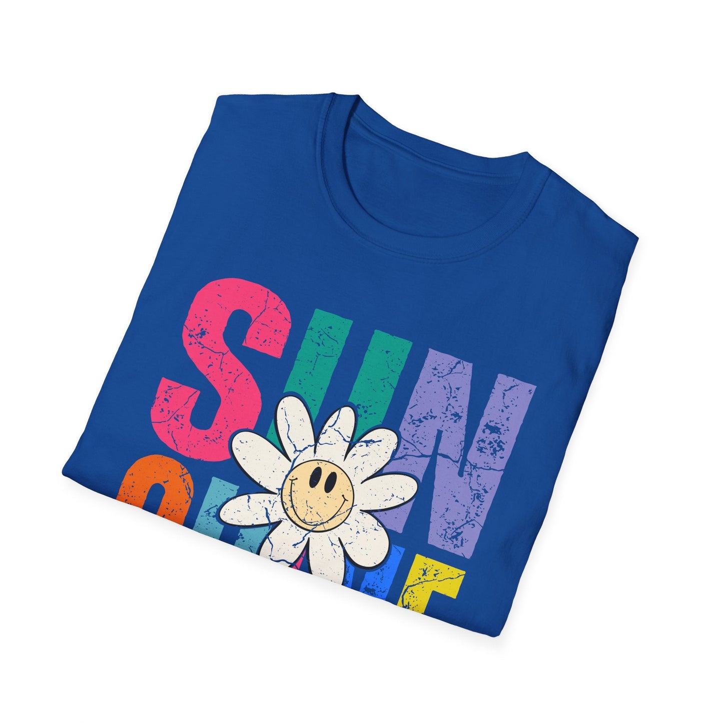 Sunny Vibes T-Shirt - Colorful Sunshine Graphic Tee, Summer Top, Gift for Her, Casual Wear, Festival Fashion - Shirt Happens Graphics