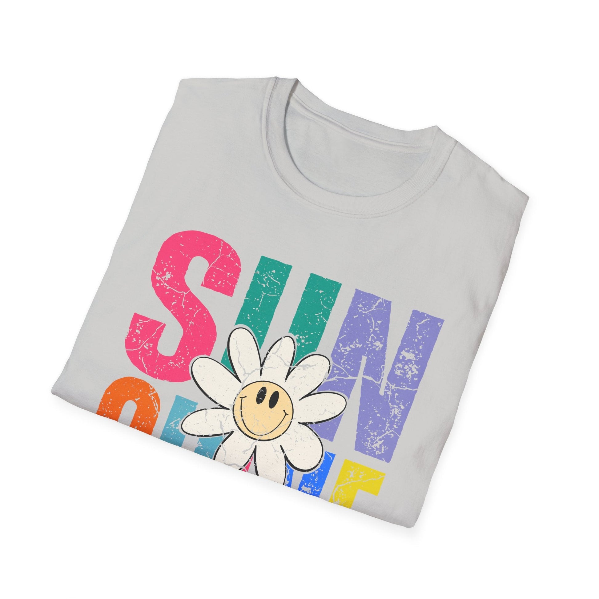 Sunny Vibes T-Shirt - Colorful Sunshine Graphic Tee, Summer Top, Gift for Her, Casual Wear, Festival Fashion - Shirt Happens Graphics