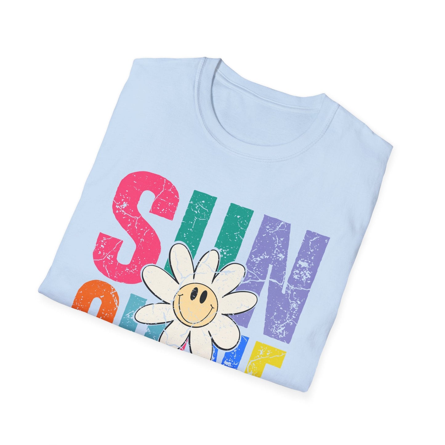 Sunny Vibes T-Shirt - Colorful Sunshine Graphic Tee, Summer Top, Gift for Her, Casual Wear, Festival Fashion - Shirt Happens Graphics