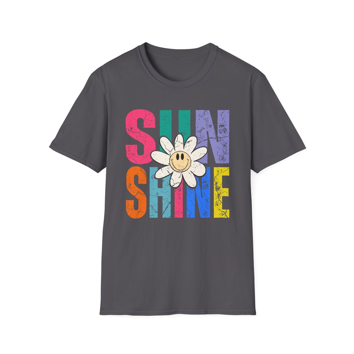 Sunny Vibes T-Shirt - Colorful Sunshine Graphic Tee, Summer Top, Gift for Her, Casual Wear, Festival Fashion - Shirt Happens Graphics