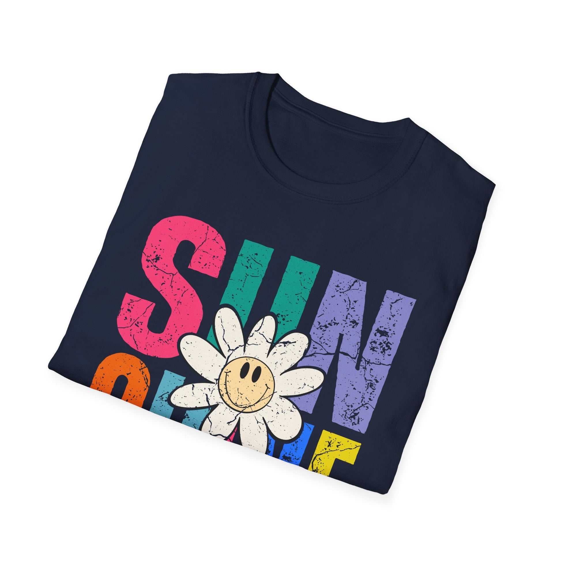 Sunny Vibes T-Shirt - Colorful Sunshine Graphic Tee, Summer Top, Gift for Her, Casual Wear, Festival Fashion - Shirt Happens Graphics