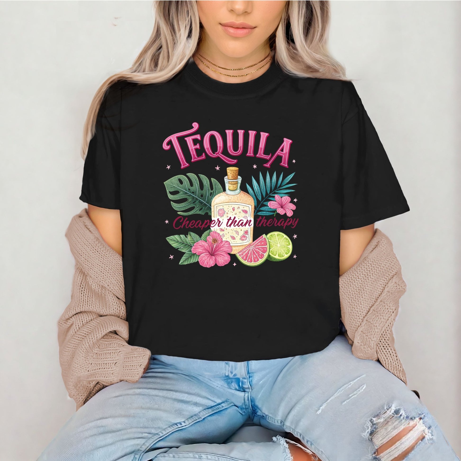 T-Shirt with Tropical Tequila Design - Shirt Happens Graphics