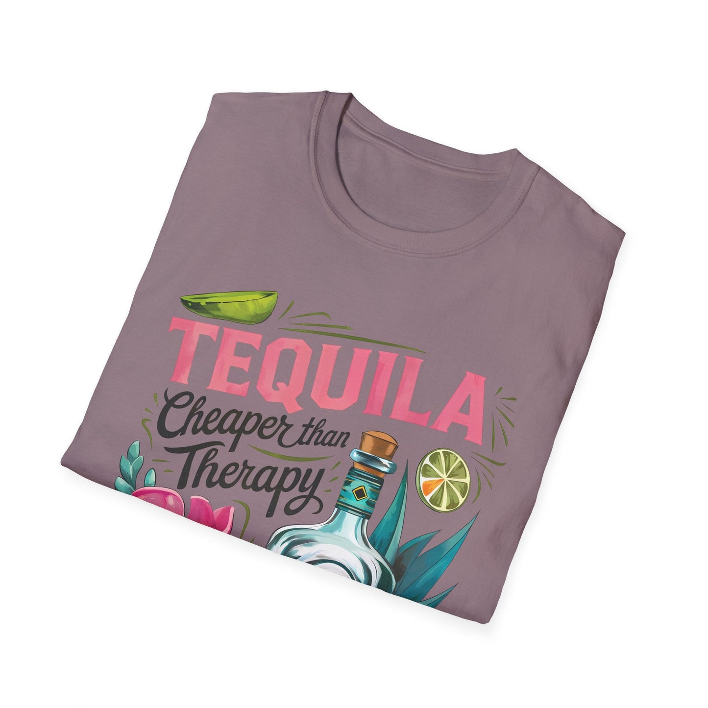 Tequila Therapy T-Shirt, Cheaper than Therapy Shirt, Funny Tequila Tee, Party Shirt, Unique Gift for Tequila Lovers - Shirt Happens Graphics