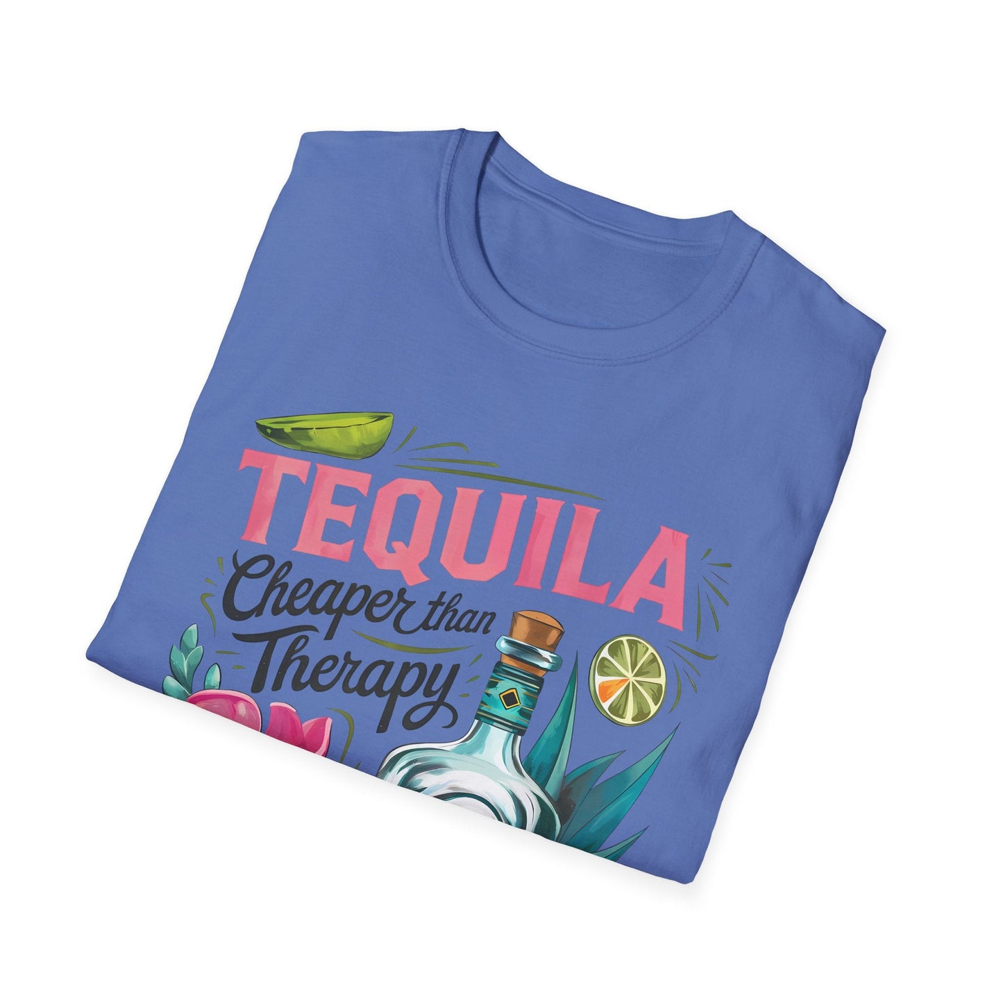 Tequila Therapy T-Shirt, Cheaper than Therapy Shirt, Funny Tequila Tee, Party Shirt, Unique Gift for Tequila Lovers - Shirt Happens Graphics