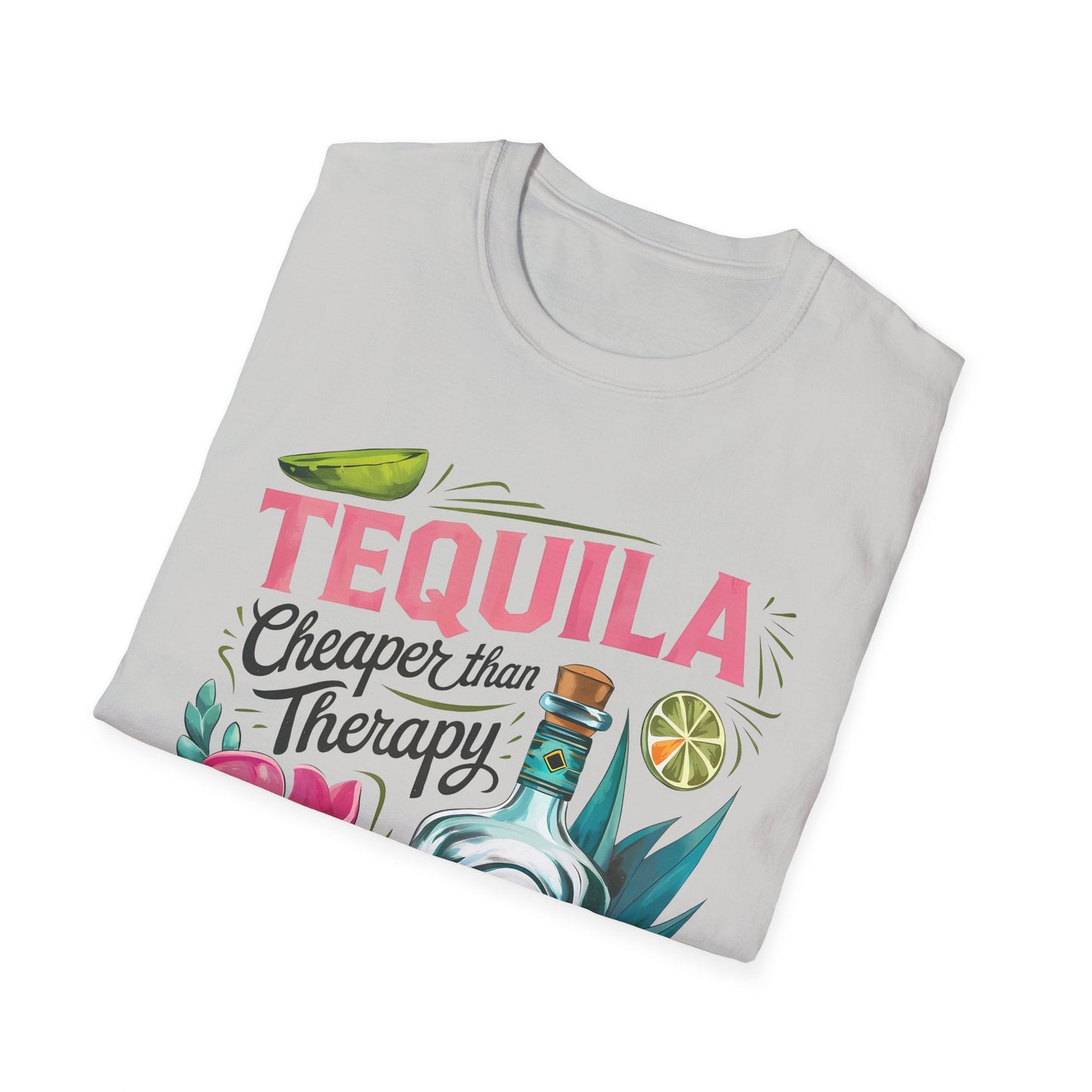 Tequila Therapy T-Shirt, Cheaper than Therapy Shirt, Funny Tequila Tee, Party Shirt, Unique Gift for Tequila Lovers - Shirt Happens Graphics