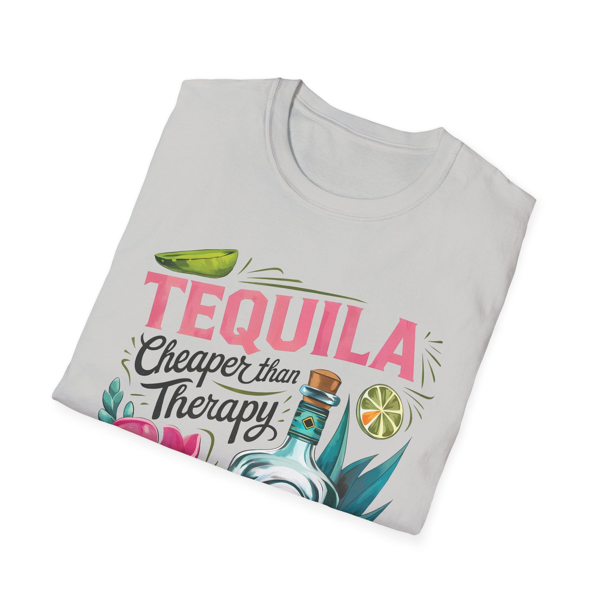Tequila Therapy T-Shirt, Cheaper than Therapy Shirt, Funny Tequila Tee, Party Shirt, Unique Gift for Tequila Lovers - Shirt Happens Graphics