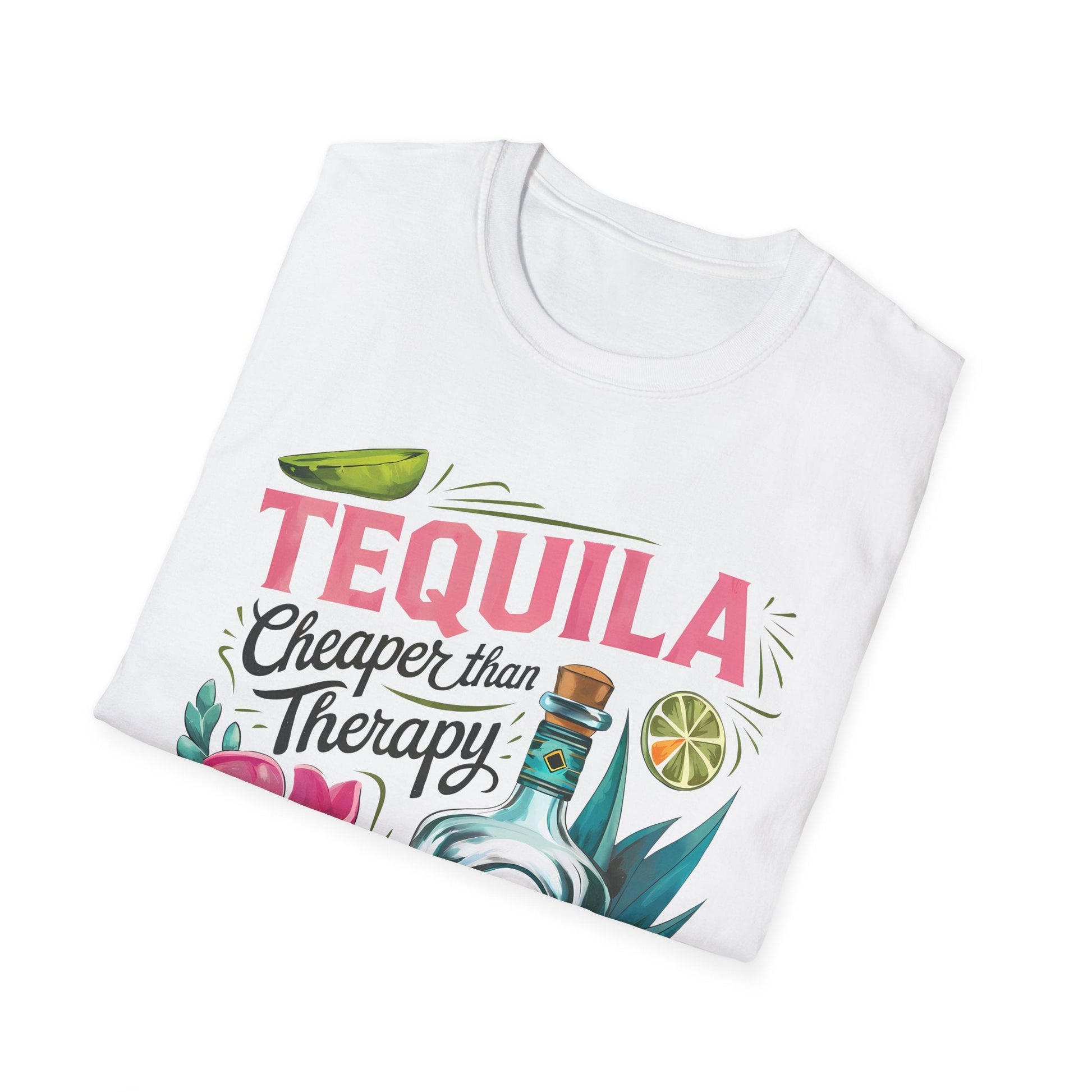 Tequila Therapy T-Shirt, Cheaper than Therapy Shirt, Funny Tequila Tee, Party Shirt, Unique Gift for Tequila Lovers - Shirt Happens Graphics