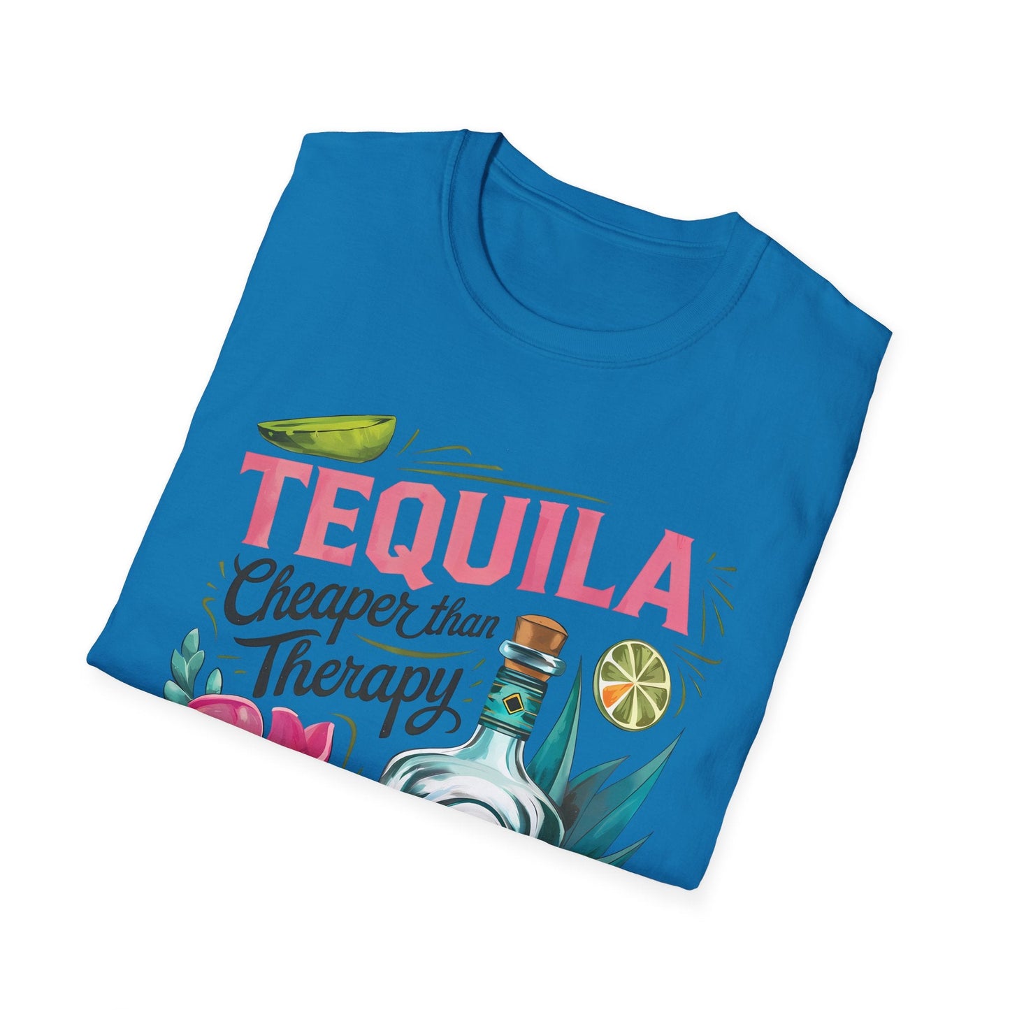 Tequila Therapy T-Shirt, Cheaper than Therapy Shirt, Funny Tequila Tee, Party Shirt, Unique Gift for Tequila Lovers - Shirt Happens Graphics