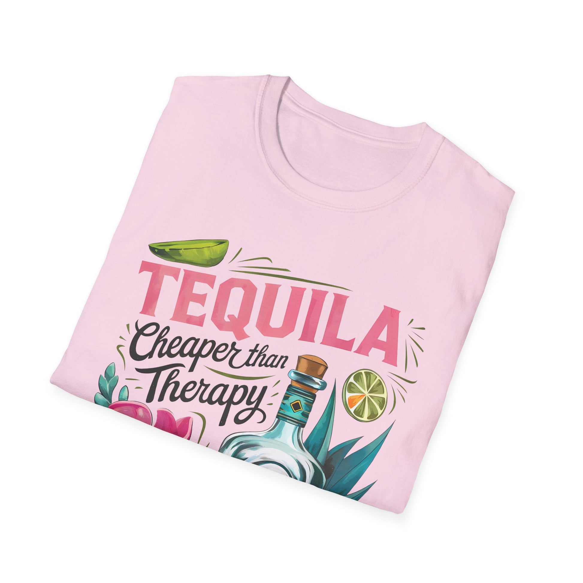 Tequila Therapy T-Shirt, Cheaper than Therapy Shirt, Funny Tequila Tee, Party Shirt, Unique Gift for Tequila Lovers - Shirt Happens Graphics
