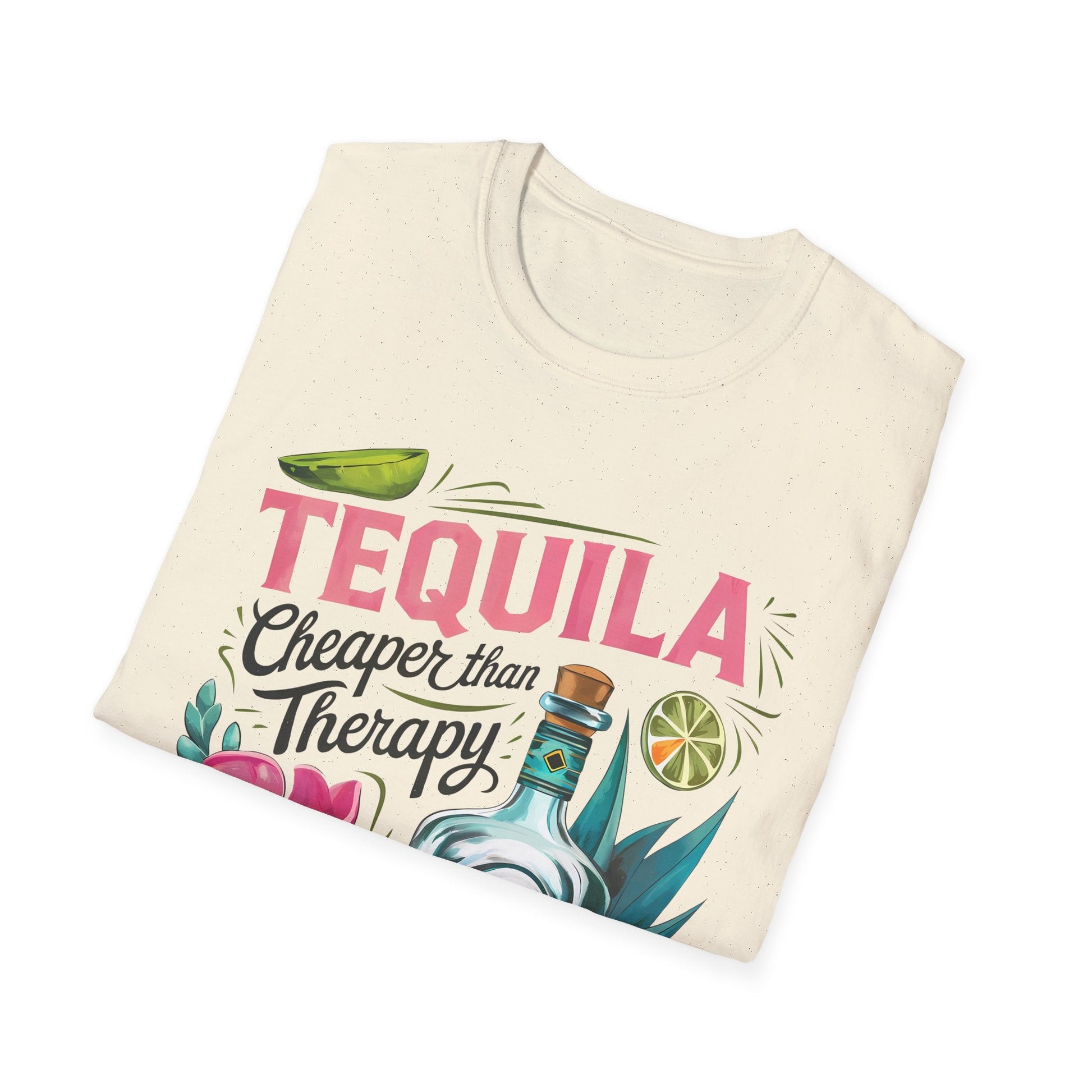 Tequila Therapy T-Shirt, Cheaper than Therapy Shirt, Funny Tequila Tee, Party Shirt, Unique Gift for Tequila Lovers - Shirt Happens Graphics