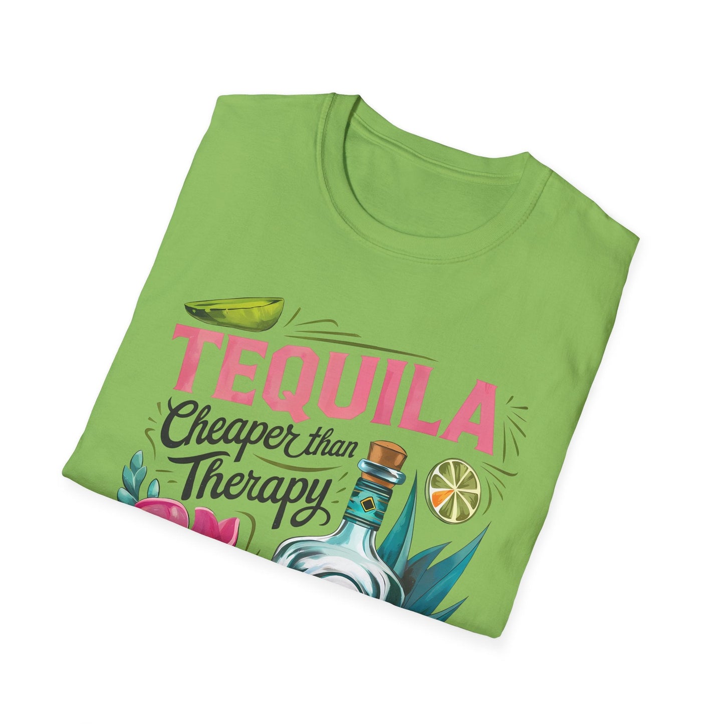Tequila Therapy T-Shirt, Cheaper than Therapy Shirt, Funny Tequila Tee, Party Shirt, Unique Gift for Tequila Lovers - Shirt Happens Graphics