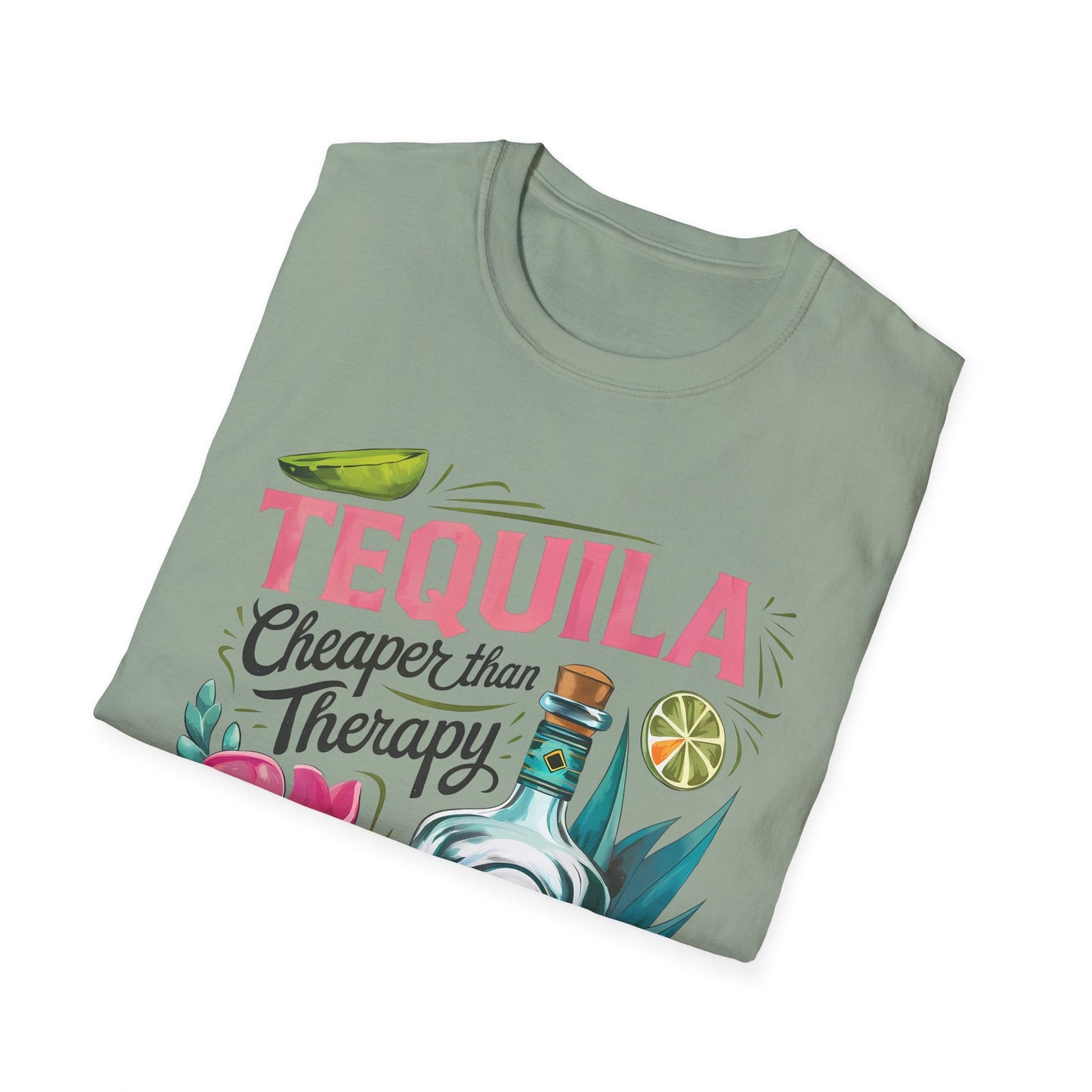 Tequila Therapy T-Shirt, Cheaper than Therapy Shirt, Funny Tequila Tee, Party Shirt, Unique Gift for Tequila Lovers - Shirt Happens Graphics