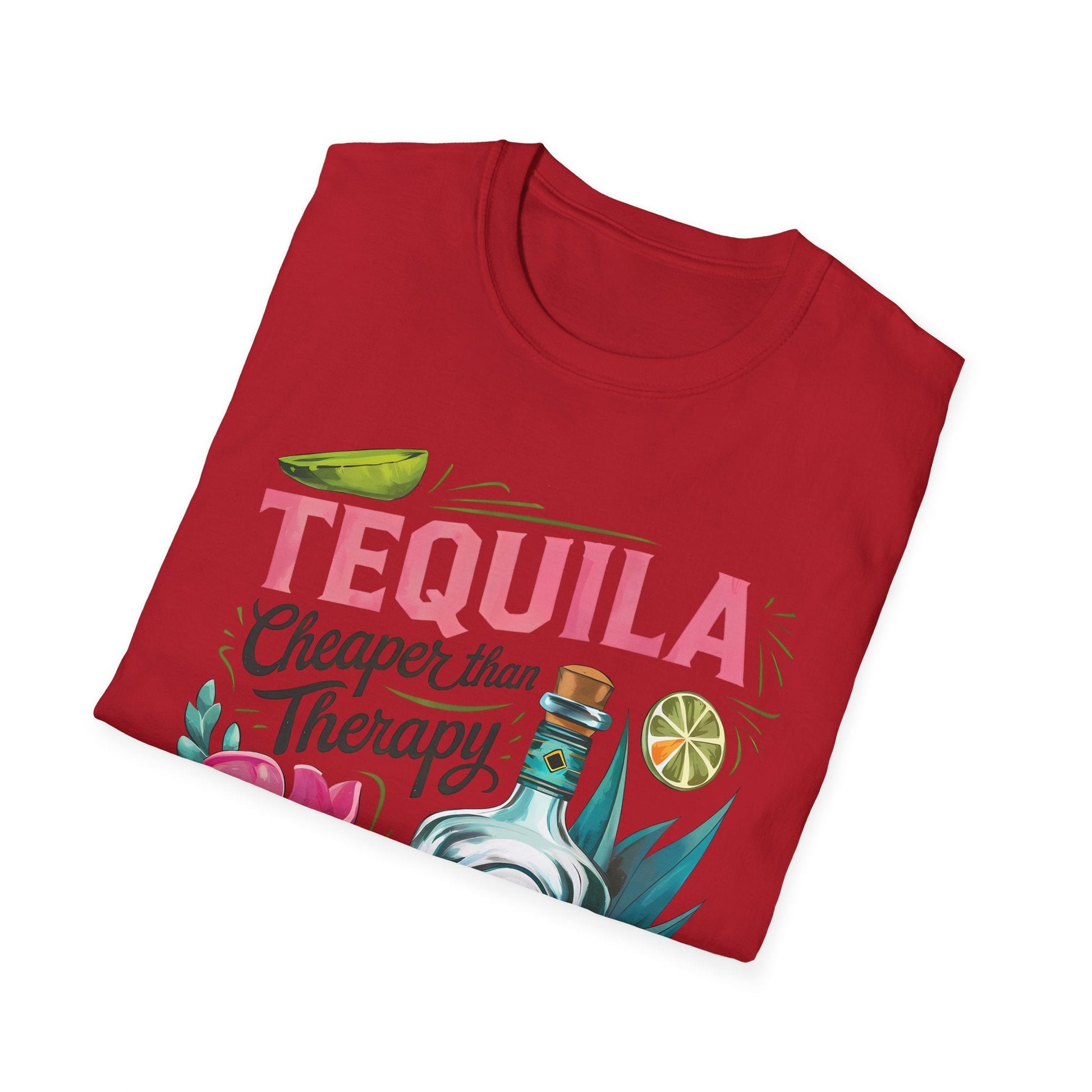 Tequila Therapy T-Shirt, Cheaper than Therapy Shirt, Funny Tequila Tee, Party Shirt, Unique Gift for Tequila Lovers - Shirt Happens Graphics