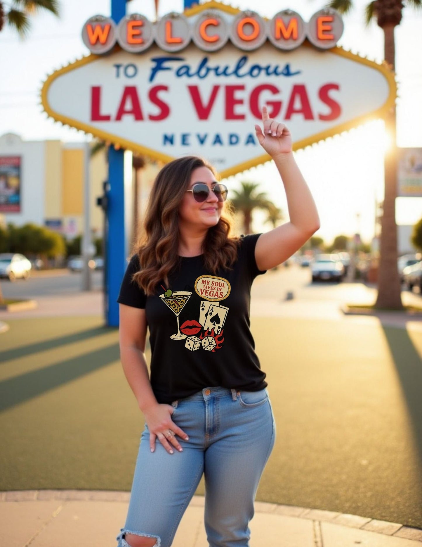 Vegas Vibes 'My Soul Lives in Vegas' - Graphic Tee - Shirt Happens Graphics