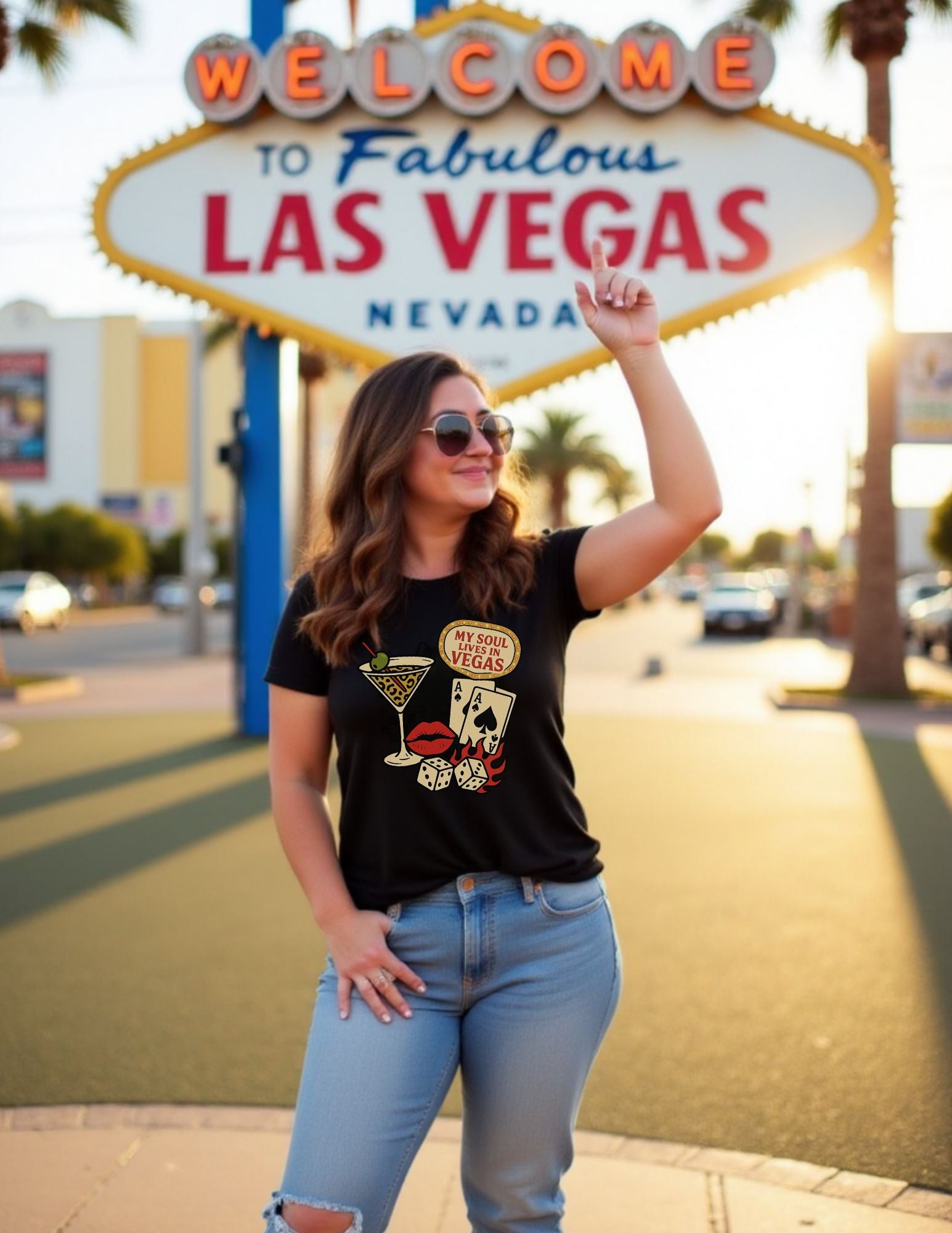 Vegas Vibes 'My Soul Lives in Vegas' - Graphic Tee - Shirt Happens Graphics