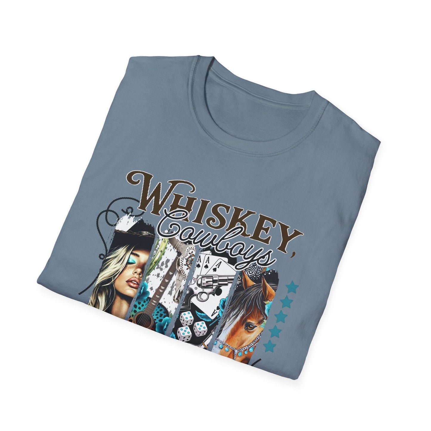 Whiskey Cowboys Bad Decisions T-Shirt | Unisex Graphic Tee, Casual Wear, Gift for Drink Lovers, Summer Style, Festival Apparel - Shirt Happens Graphics
