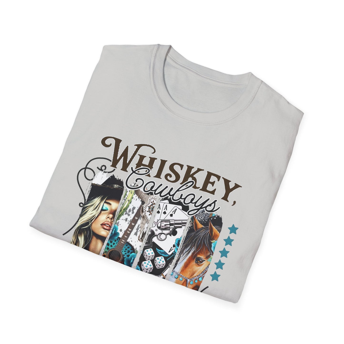 Whiskey Cowboys Bad Decisions T-Shirt | Unisex Graphic Tee, Casual Wear, Gift for Drink Lovers, Summer Style, Festival Apparel - Shirt Happens Graphics